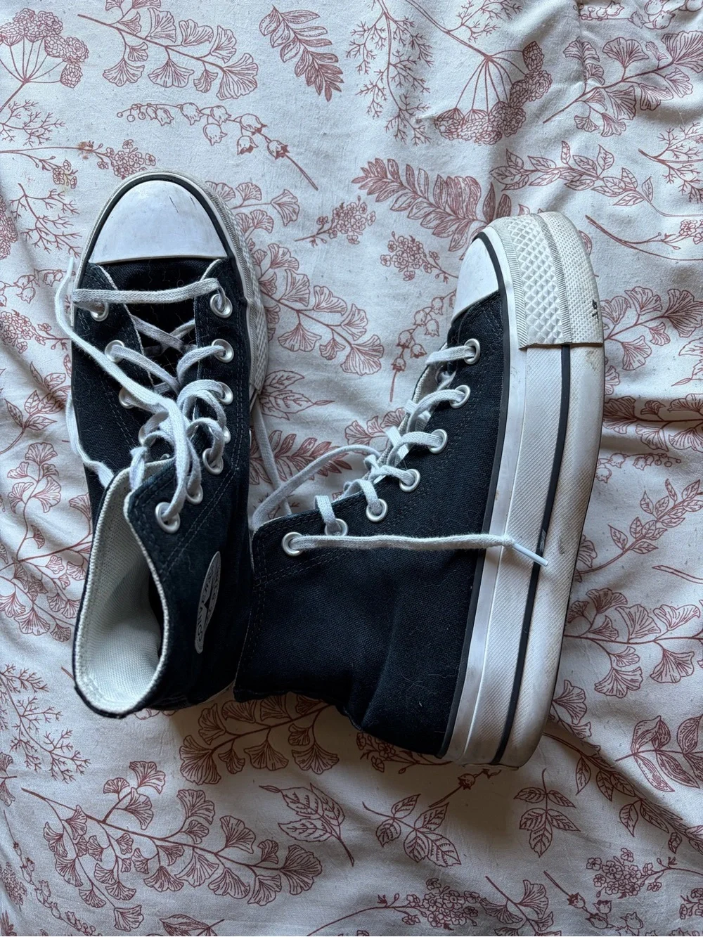Converse High Top Sneakers in Black and White